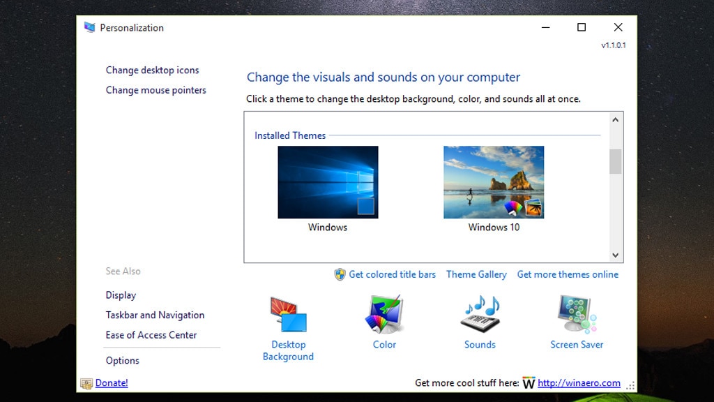 Personalization Panel for Windows 10: Systemfunktionen flotter finden