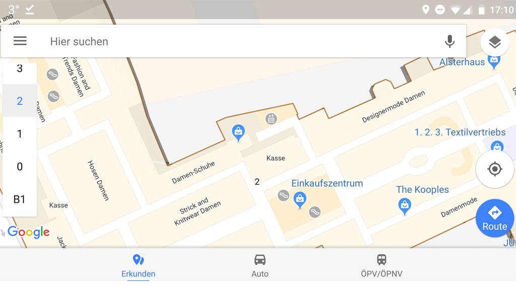Google Maps: Indoor-Karten verwenden