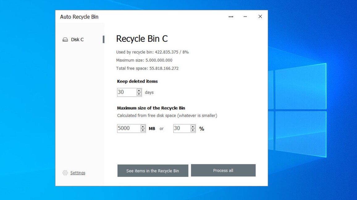 Auto Recycle Bin: Windows-Papierkorb leeren
