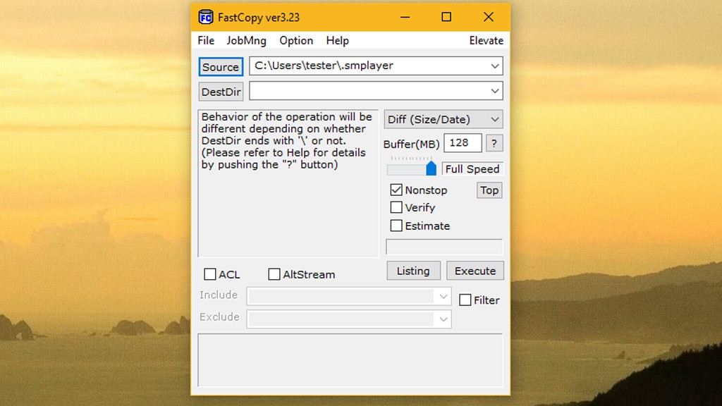 FastCopy: Dateien kopieren