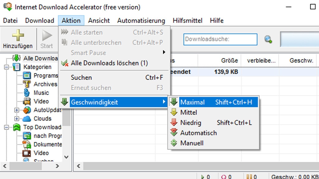 Internet Download Accelerator: Dateien herunterladen Internet Download Accelerator: Dateien herunterladen