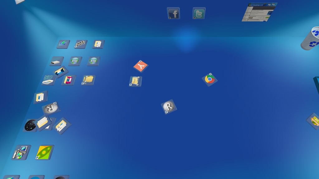Real Desktop: Arbeitsoberfläche im 3D-Look Real Desktop: Arbeitsoberfläche im 3D-Look