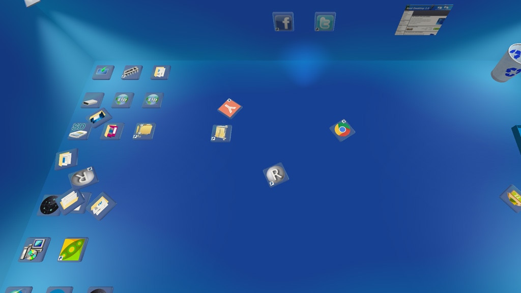 Real Desktop: Arbeitsoberfläche im 3D-Look