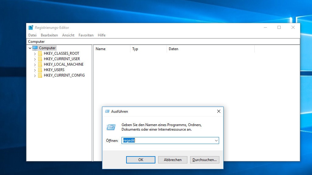 Registry-Editor laden