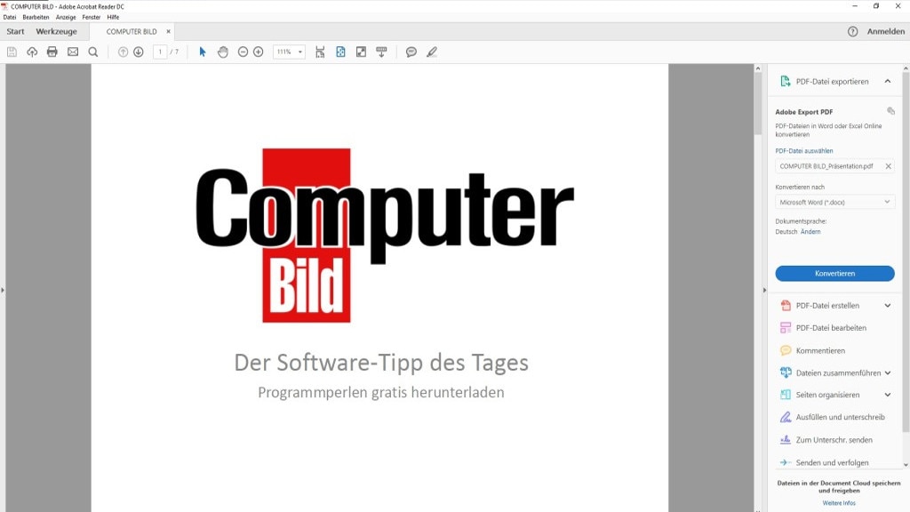 Adobe Acrobat Reader DC: PDF-Dateien öffnen