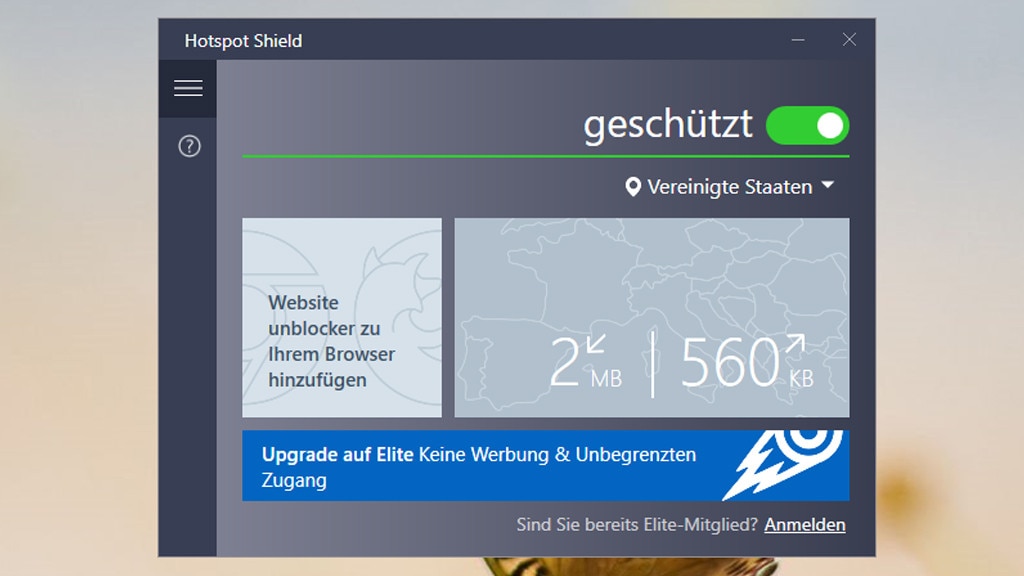Hotspot Shield: Jeden Browser abschotten Hotspot Shield: Jeden Browser abschotten