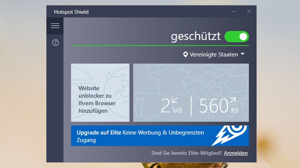 Hotspot Shield: Jeden Browser abschotten