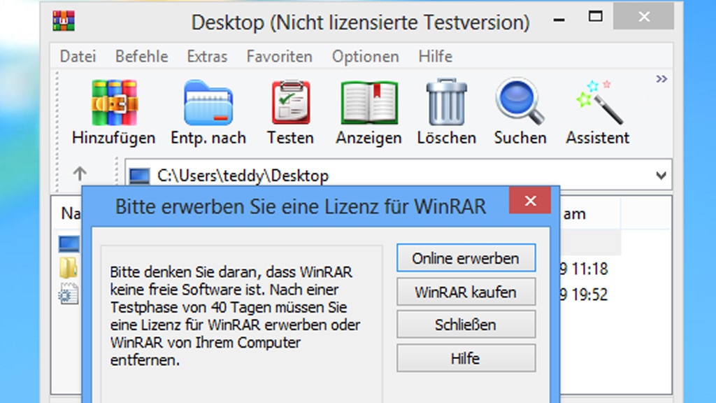 WinRAR: Archive erstellen und entpacken