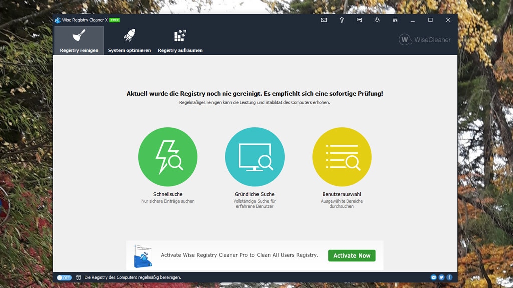 Wise Registry Cleaner: Registrierdatenbank aufräumen Wise Registry Cleaner: Registrierdatenbank aufräumen