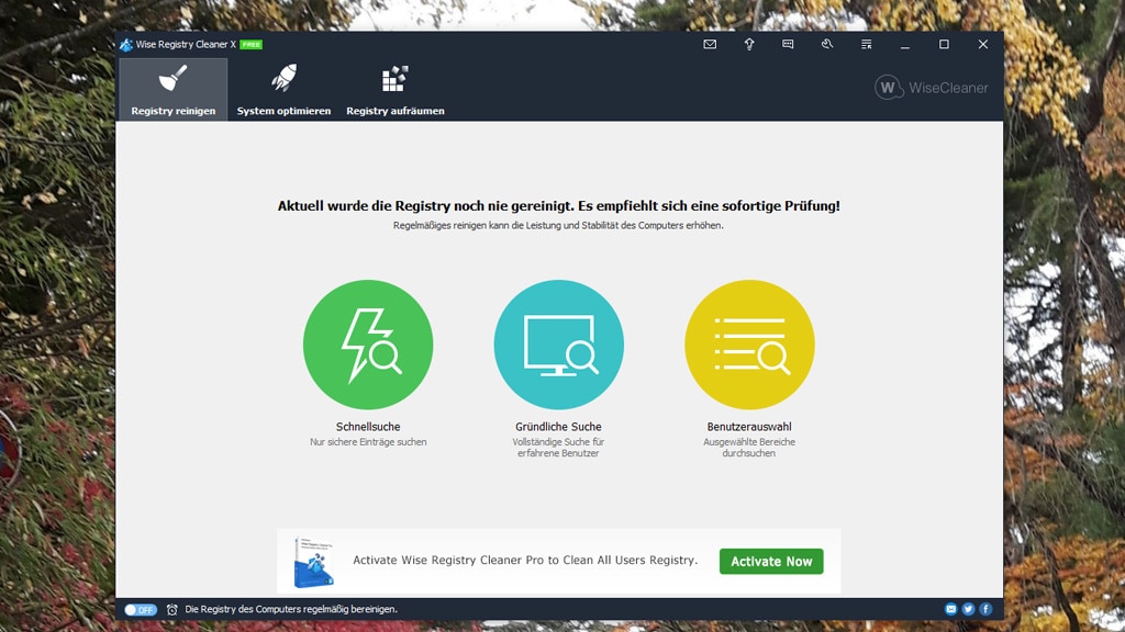 Wise Registry Cleaner: Registrierdatenbank aufräumen