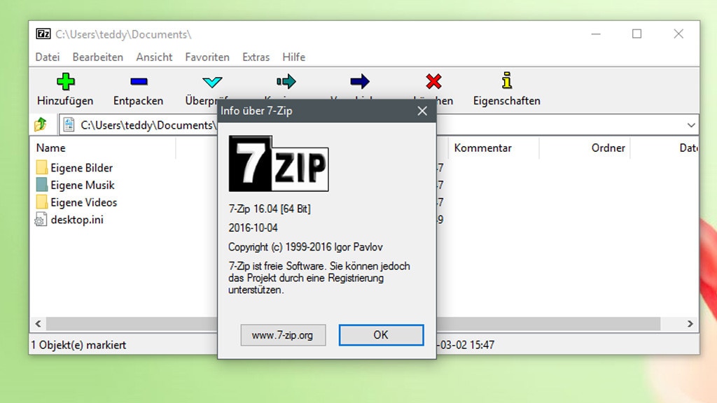 7-Zip: Dateien verkleinern und benchmarken