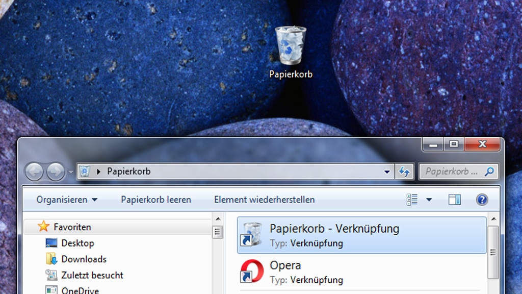 Papierkorb per Papierkorb wiederherstellbar Papierkorb per Papierkorb wiederherstellbar