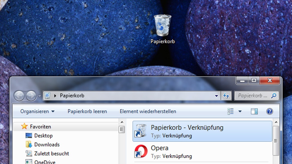 Papierkorb per Papierkorb wiederherstellbar