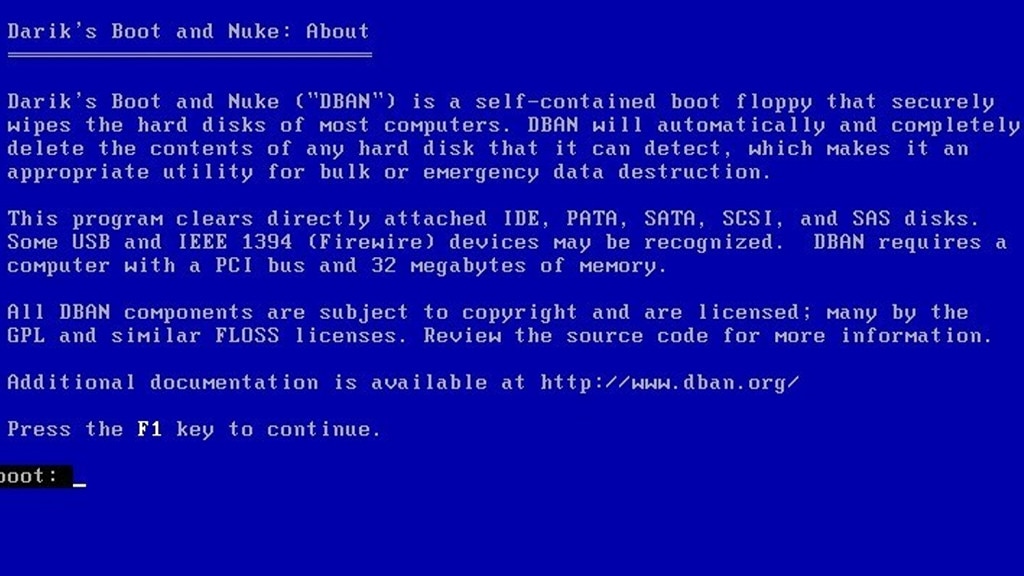 Gegenwehr: DBAN (Darik’s Boot and Nuke) Gegenwehr: DBAN (Darik’s Boot and Nuke)