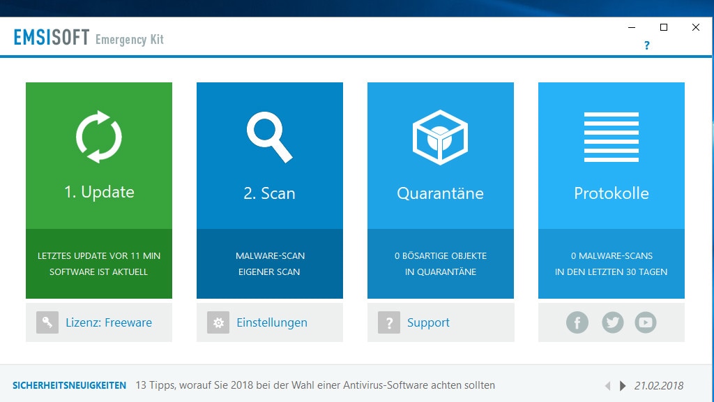 Gegenwehr: Kaspersky Virus Removal Tool Gegenwehr: Kaspersky Virus Removal Tool