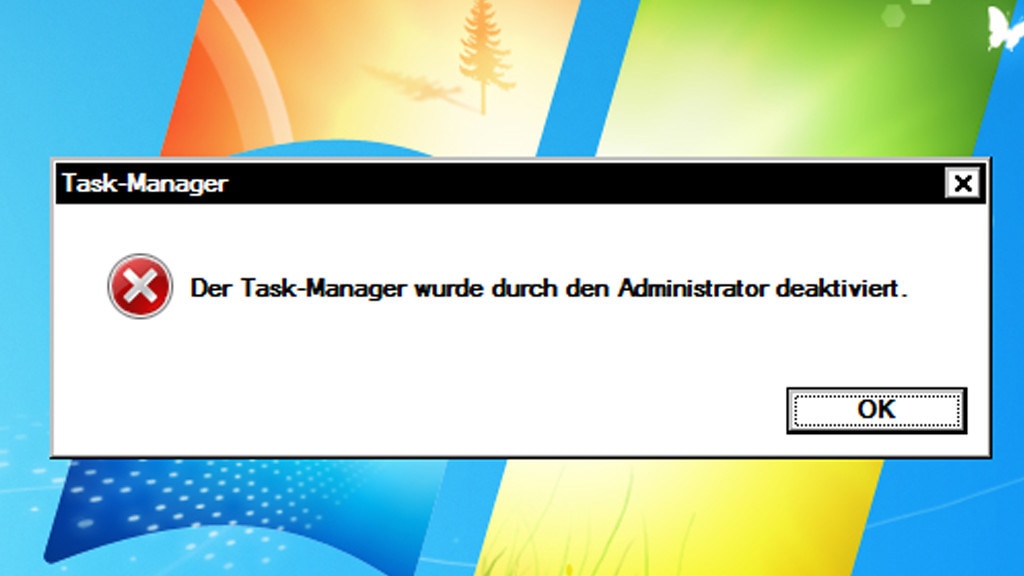 Gegenwehr: Task-Manager freischalten