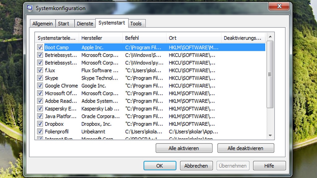 Malware-Check: Autostart mit merkwürdigen Einträgen Malware-Check: Autostart mit merkwürdigen Einträgen