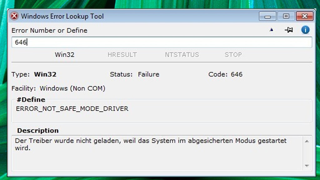 Malware-Check: Fehlermeldungen Malware-Check: Fehlermeldungen