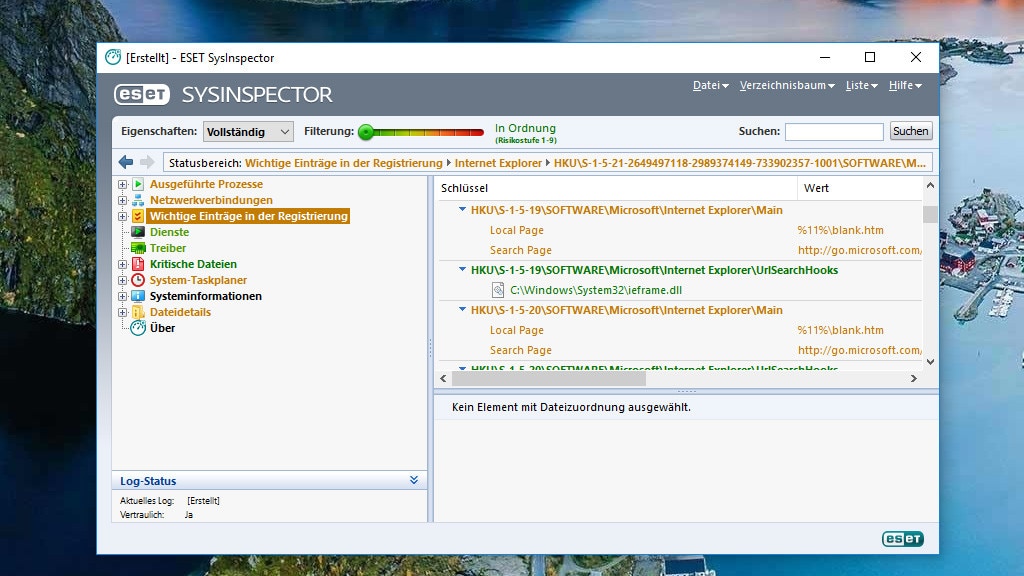 Nachsorge: ESET SysInspector Nachsorge: ESET SysInspector