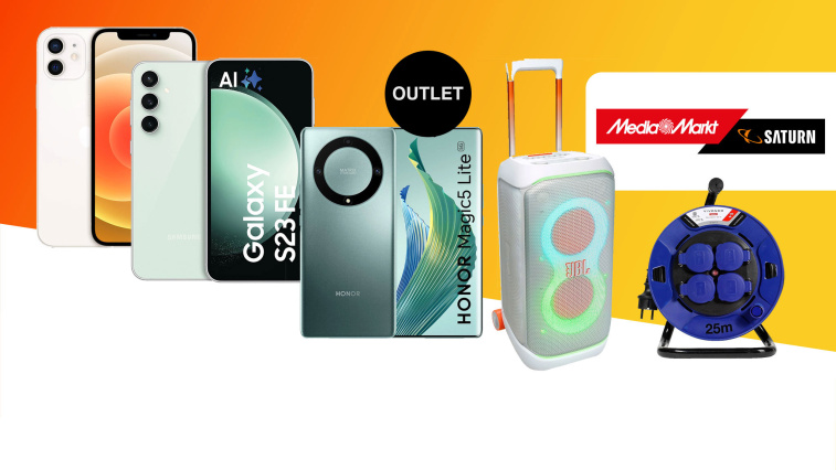 Outlet-Rabatt bei Media Markt auf iPhone 12, Galaxy S23 FE & Co.