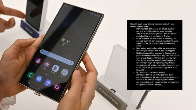 Orientiert sich Samsung bei One UI 7 an iOS?