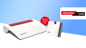 FritzBox 7590 AX + FritzRepeater 1200 AX im Set günstiger