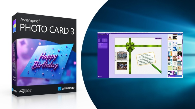 Gratis-Vollversion für Grußkarten: Ashampoo Photo Card 3