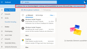 Outlook: Schon wieder Werbung in Windows 10