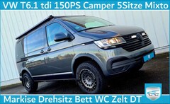 Bild des Angebotes VW T6 Kombi 5 Sitze Mixto Camper WC Bett Drehsitz T6.1 Camper