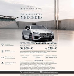 Bild des Angebotes Mercedes-Benz A 45 AMG S/PERFOMANCE/MEMORY/AMBIENT/LED