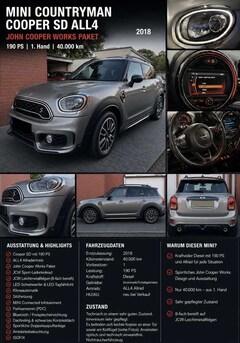 Bild des Angebotes MINI Cooper SD Countryman MINI Countryman Cooper SD ALL4 JCW Paket | 190 PS