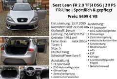 Bild des Angebotes SEAT Leon 2.0 T FSI DSG FR