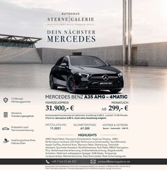 Bild des Angebotes Mercedes-Benz A 35 AMG AMG/PANO/HEADUP/MEMORY/RÜCKFAHRK/TEMPOM