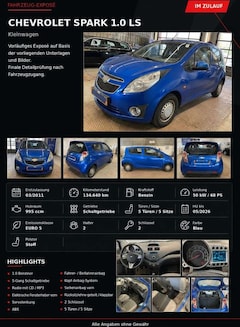 Bild des Angebotes Chevrolet Spark 1.0 LS Klima CD TÜV Neu