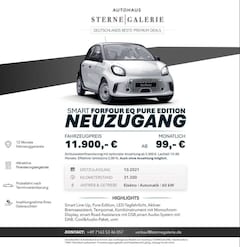 Bild des Angebotes smart forFour Forfour EQ/LED/TEMPOMAT/DSB/DAB/COOL&AUDIO Bi