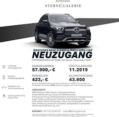 Bild des Angebotes Mercedes-Benz GLE 450 -LINE/4M/RÜCKF/AHK/TEMP/AMBIENT