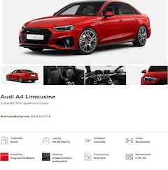 Bild des Angebotes Audi A4 S line 40 TFSI quattro - Competition Edition