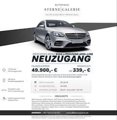 Bild des Angebotes Mercedes-Benz S 500 AMG-LINE/DISTRO+/360°/PANO/STH Sportp.