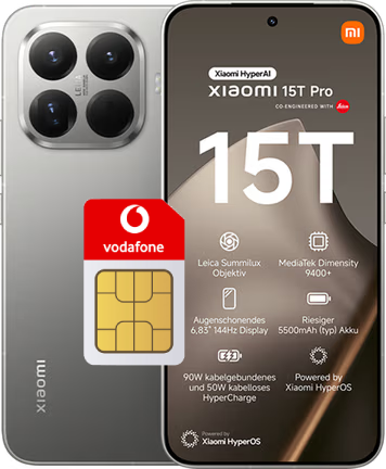 Xiaomi 15T Pro mit Vodafone-Tarif