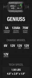 GENIUS 5 EU 6V/12V 5-Amp