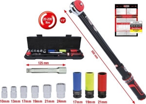 Drehmomentschlüssel-Satz ERGOTORQUEprecision 1/2 Zoll, 20-200 Nm 11-tlg.