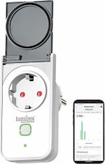 Brennenstuhl Connect smart plug WA 3600 XS02 (slimme stekker 2,4 GHz compatibel met Alexa en Google Assistant, Matter, smart stekker met Tijdsschakelaar, gratis app