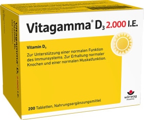 Vitagamma D3 2.000 I.E. Tabletten (200 Stk.)
