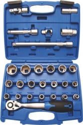 BGS Steckschlüsselsatz 12,5 (1/2), 8-32 mm, 27-teilig (2224)