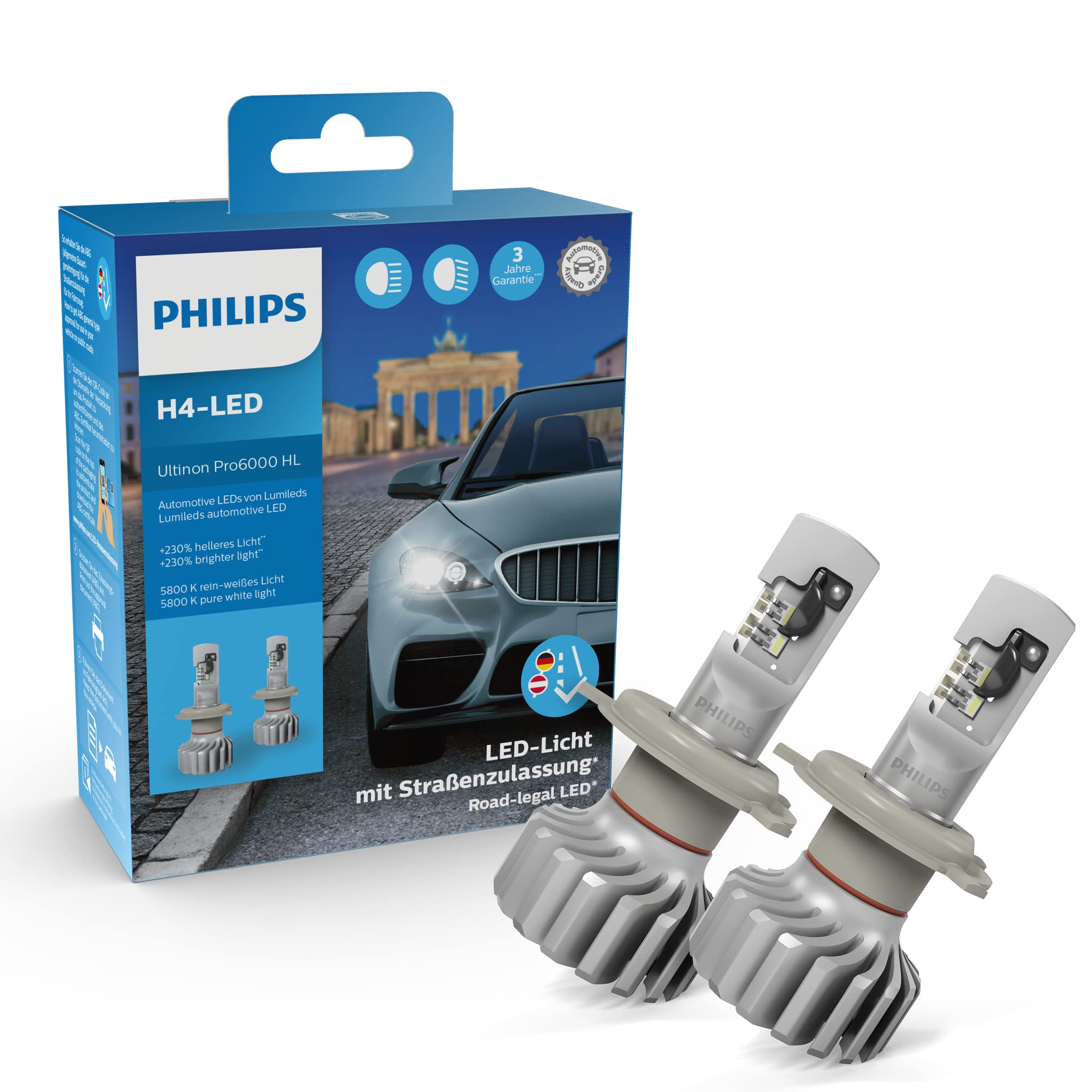 Philips Ultinon Pro6000 H4-LED Scheinwerferlampe