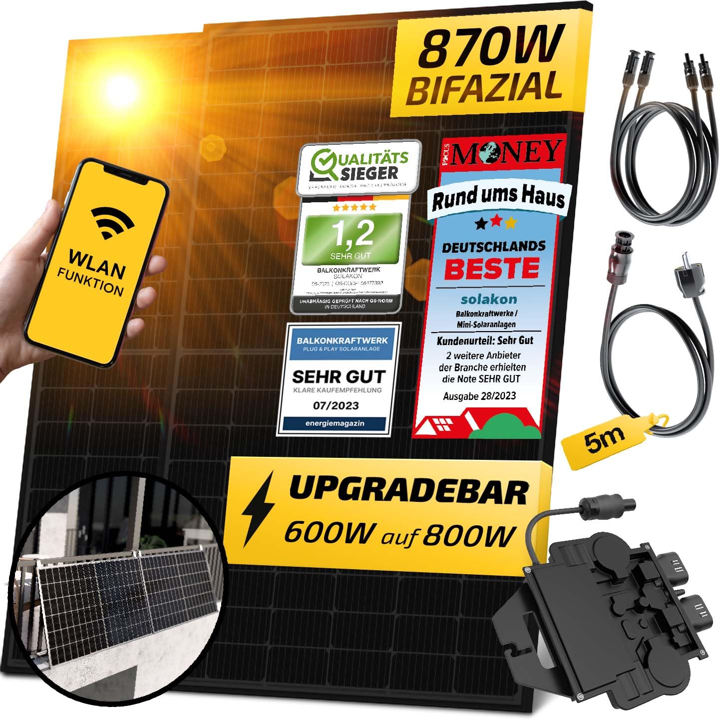 Solakon 870W Balkonkraftwerk, Prime Deal Days