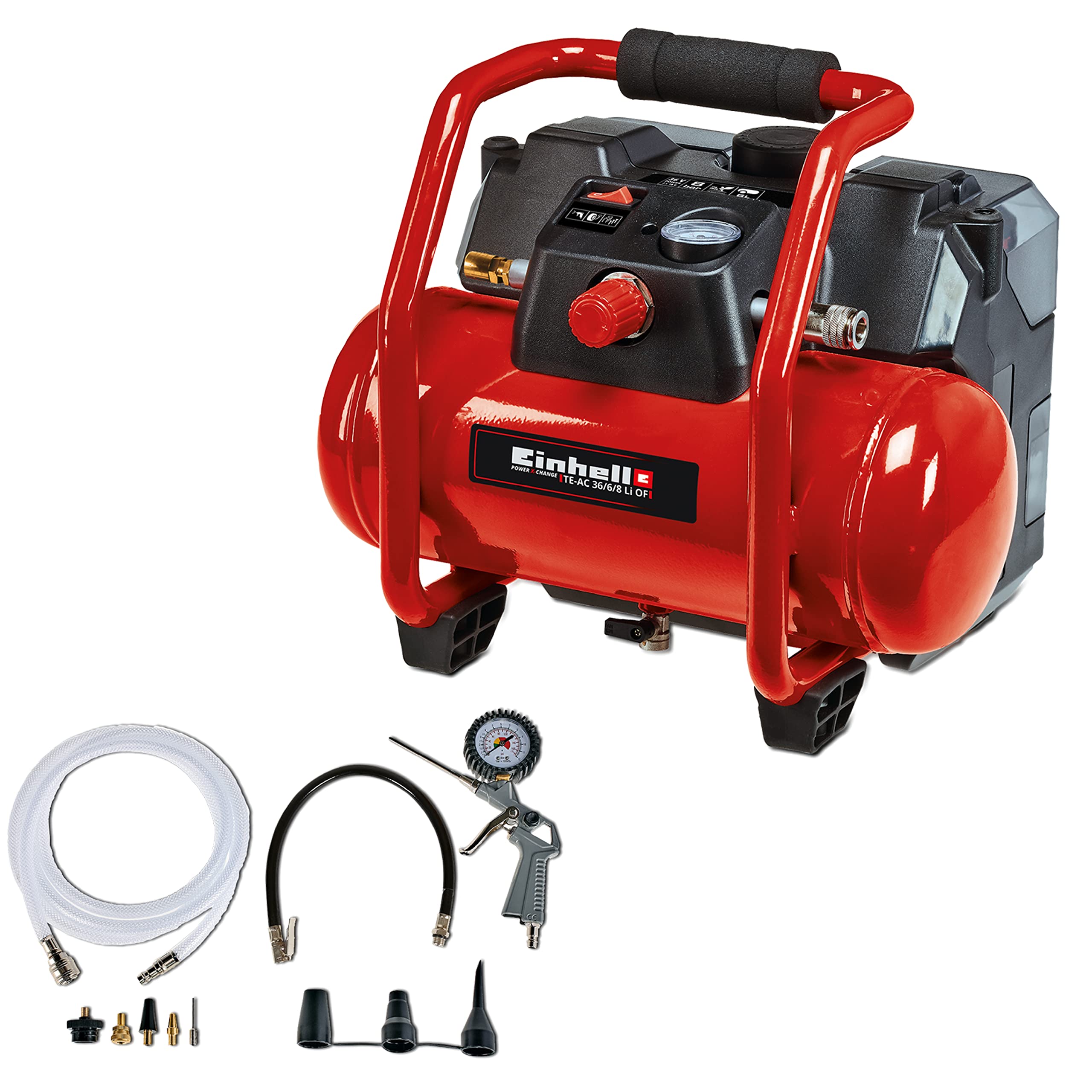 Einhell Akku-Kompressor TE-AC 36/6/8 Li OF Set, Prime Deal Days