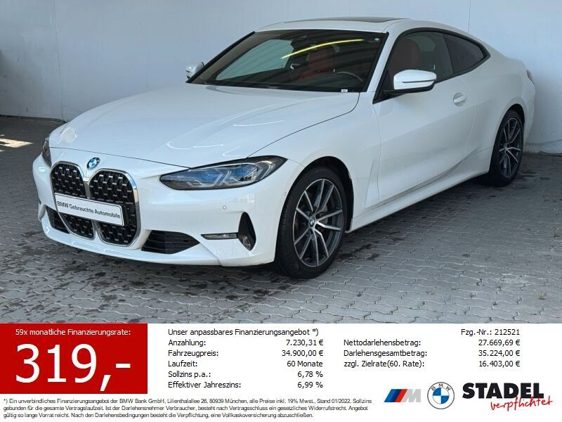 Bild des Angebotes BMW 430d xDrive Coupé Navi.Laser.AHK.Glasdach.RFK