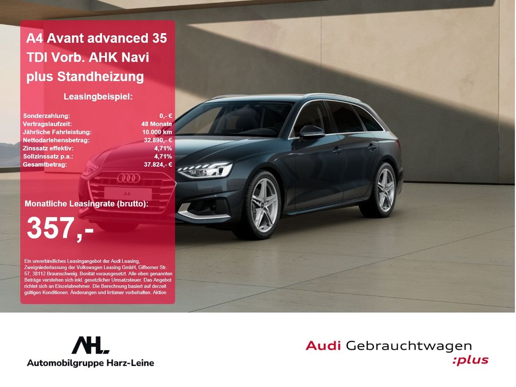 Bild des Angebotes Audi A4 Avant advanced 35 TDI Vorb. AHK Navi plus Sta