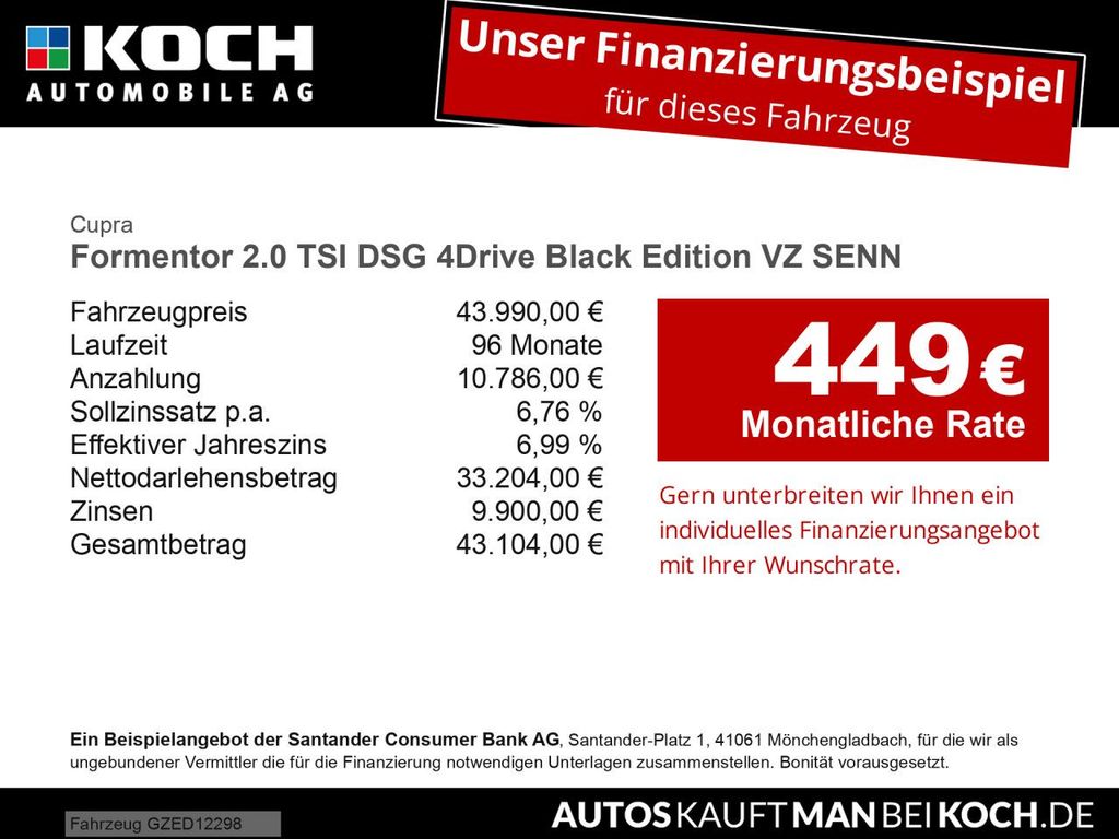 Bild des Angebotes Cupra Formentor 2.0 TSI DSG 4Drive Black Edition VZ